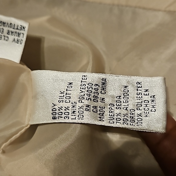 Vtg Rena Rowan Womens Silk Blend Blazer Jacket Gold Purple Floral Print Plus - Picture 8 of 14